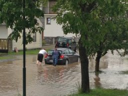 Hochwassereinsatz nach Starkregen, 18.05.2014