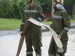 Hochwassereinsatz nach Starkregen, 18.05.2014