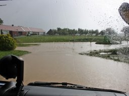 Hochwassereinsatz nach Starkregen, 18.05.2014