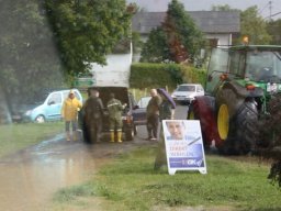 Hochwassereinsatz nach Starkregen, 18.05.2014
