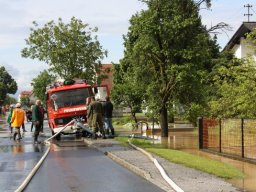 Hochwassereinsatz nach Starkregen, 18.05.2014