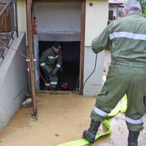 Hochwassereinsatz nach Starkregen, 18.05.2014