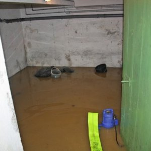 Hochwassereinsatz nach Starkregen, 18.05.2014