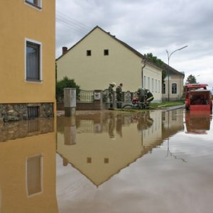 Hochwassereinsatz nach Starkregen, 18.05.2014