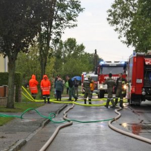 Hochwassereinsatz nach Starkregen, 18.05.2014