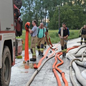 Hochwassereinsatz nach Starkregen, 18.05.2014
