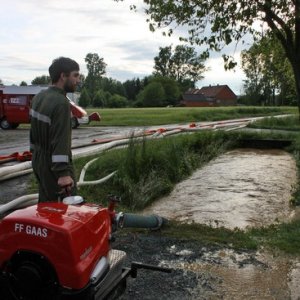 Hochwassereinsatz nach Starkregen, 18.05.2014