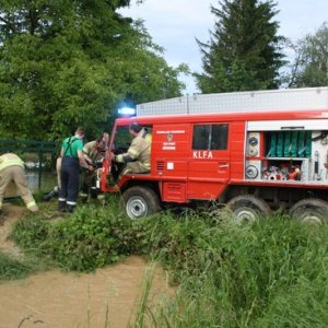 Hochwassereinsatz nach Starkregen, 18.05.2014