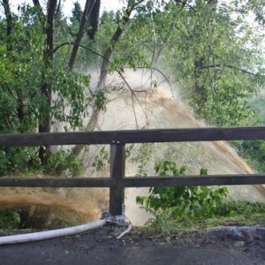 Hochwassereinsatz nach Starkregen, 18.05.2014