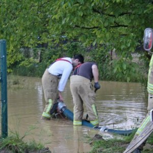 Hochwassereinsatz nach Starkregen, 18.05.2014
