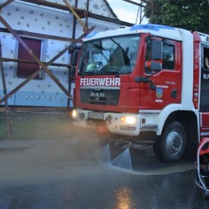 Hochwassereinsatz nach Starkregen, 18.05.2014