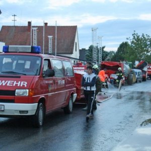 Hochwassereinsatz nach Starkregen, 18.05.2014