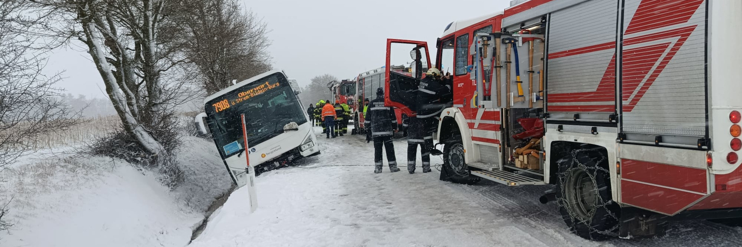 Bus-Bergung in Eberau, 20.02.2026