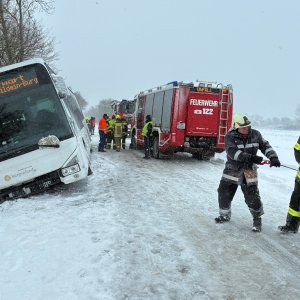 Bus-Bergung in Eberau, 20.02.2026